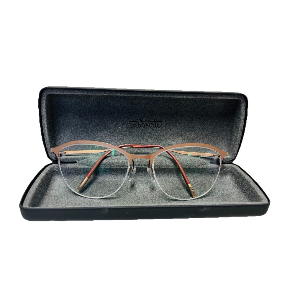 Silhouette Lite Arcs 4556 75 6040 Eyeglass FRAMES ONLY Brown 54[]17-135 Titanium
